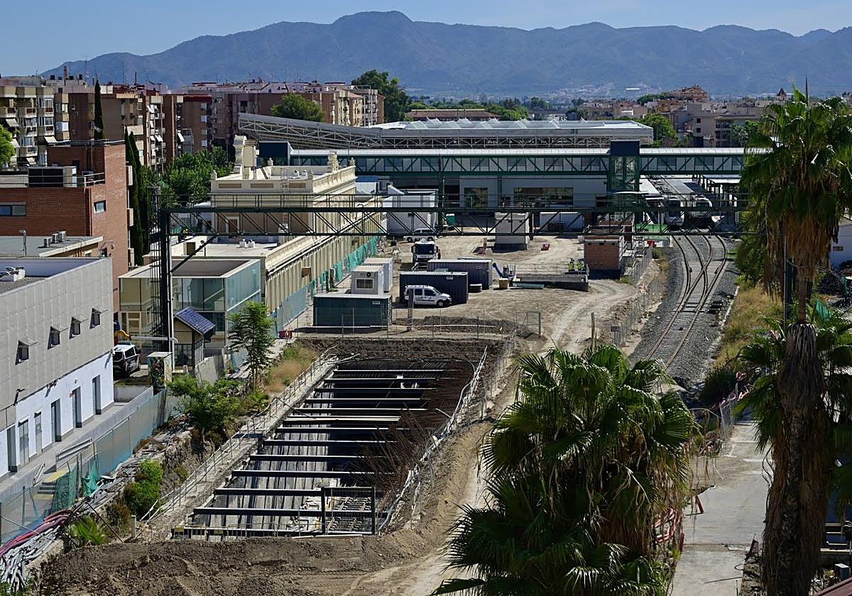 Estado actual de las obras de la nueva estación del Carmen.