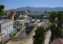 Estado actual de las obras de la nueva estación del Carmen.