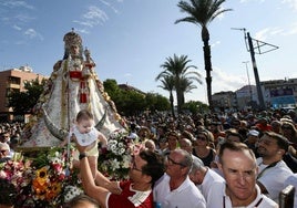 La Romería de la Virgen de la Fuensanta, este martes, en Murcia.