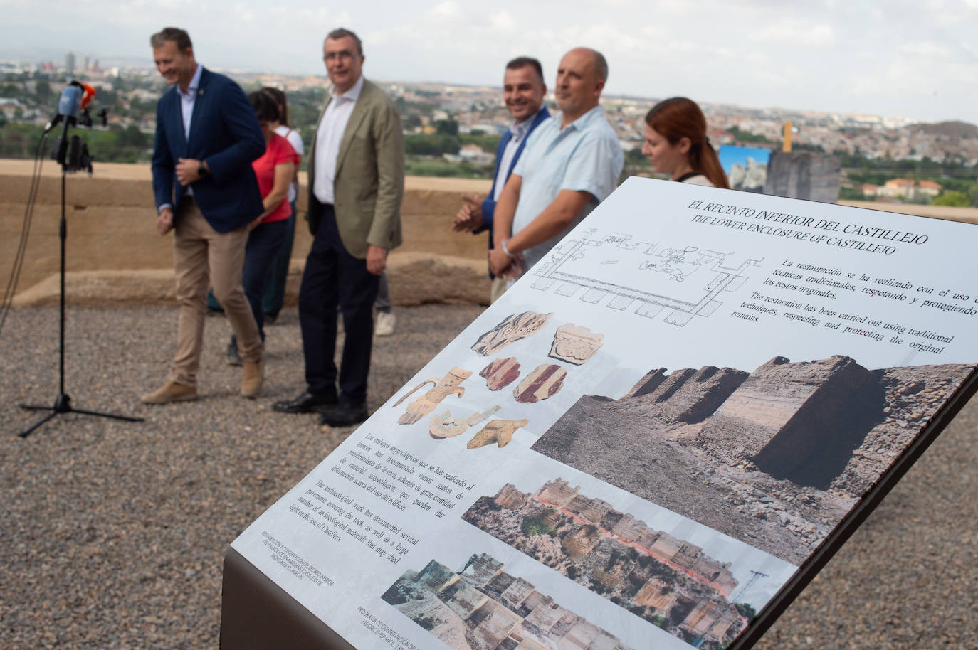 La restauración del recinto inferior del Castillejo de Monteagudo en Murcia, en imágenes