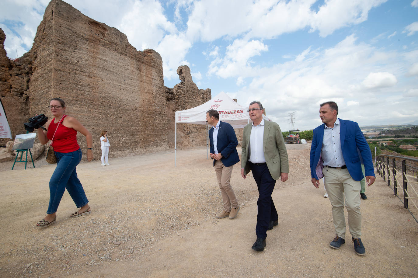 La restauración del recinto inferior del Castillejo de Monteagudo en Murcia, en imágenes