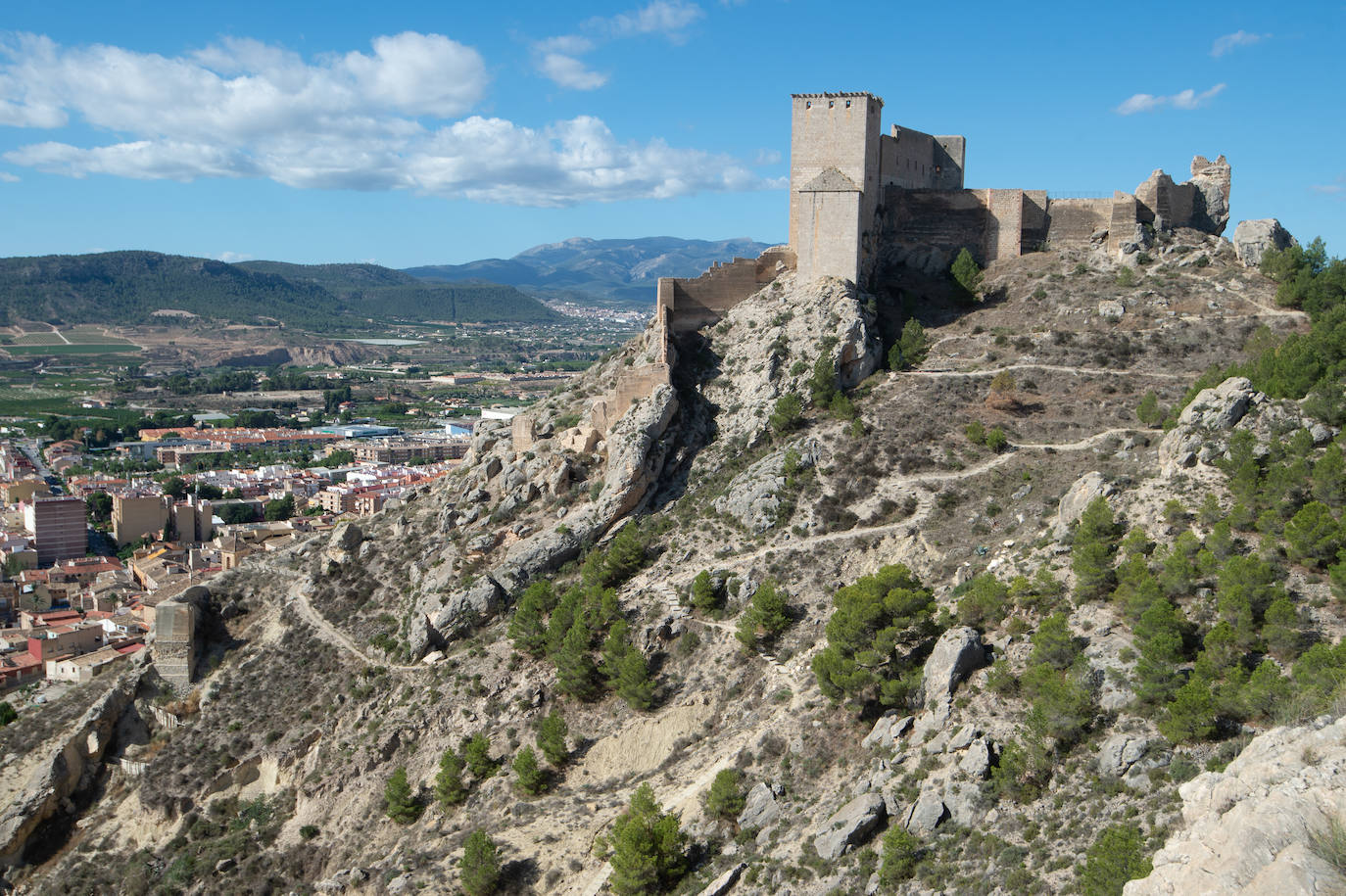 Vista panorámica del Castillo de Mula.