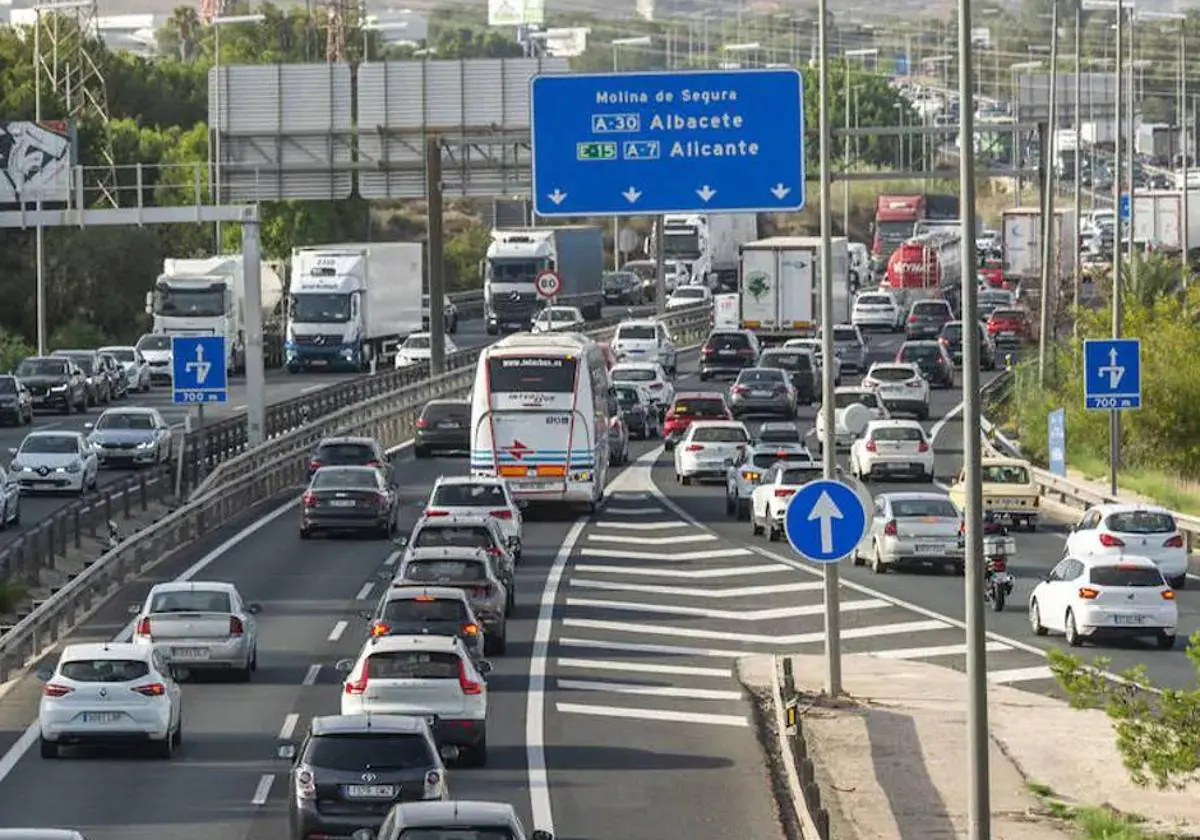 La autovía A-30 a su paso por Murcia, en una imagen de archivo.