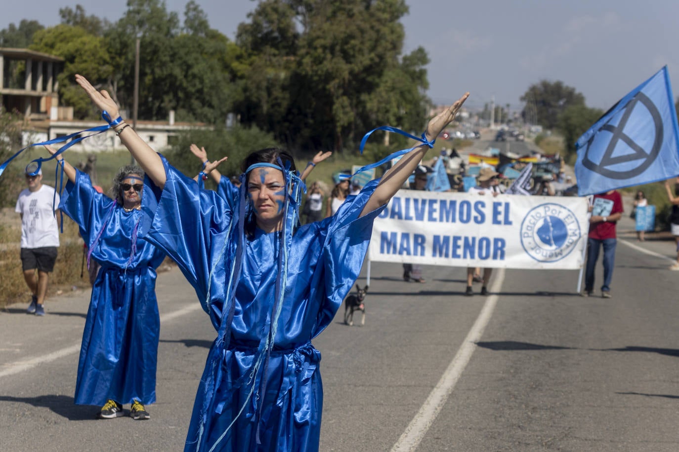 La manifestación en la Rambla del Albujón por el Mar Menor, en imágenes