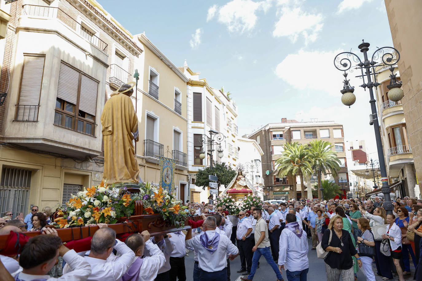 Las imágenes del traslado de la Virgen de las Huertas a San José