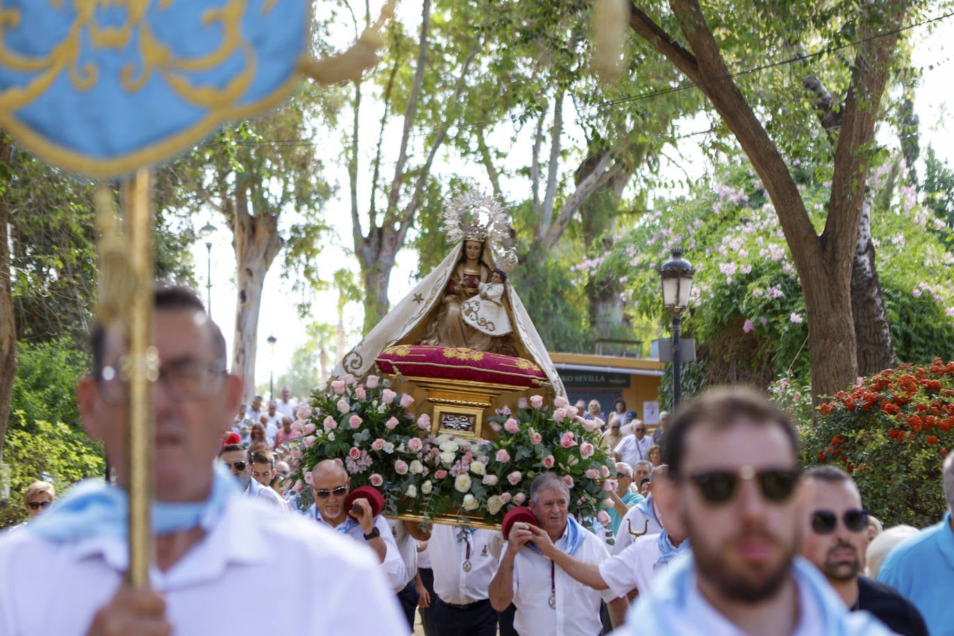 Las imágenes del traslado de la Virgen de las Huertas a San José