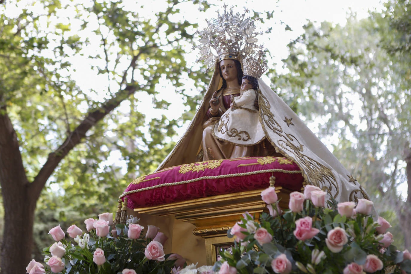 Las imágenes del traslado de la Virgen de las Huertas a San José