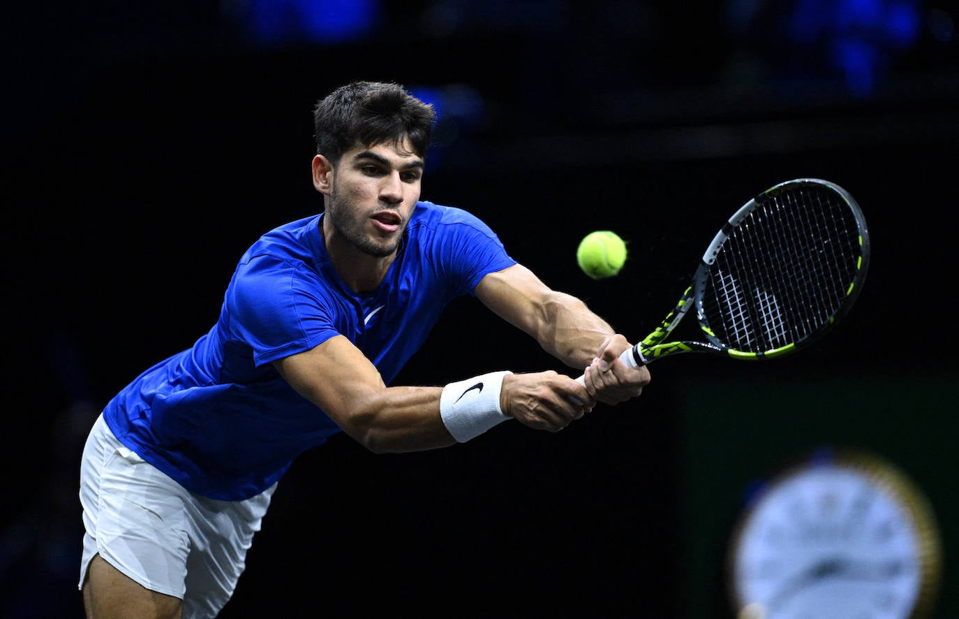 Las imágenes de la victoria de Carlos Alcaraz en la Laver Cup