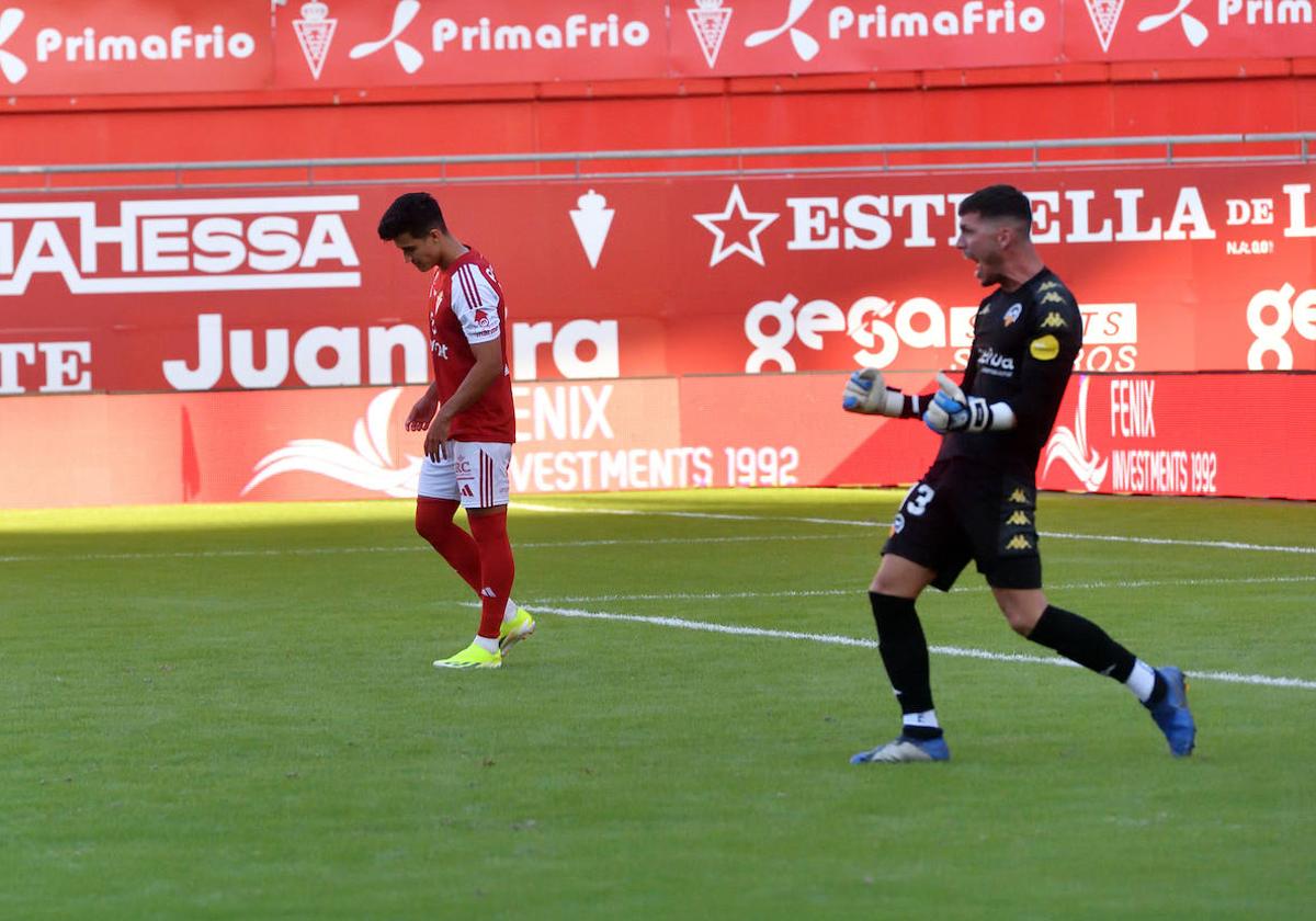 José Ortega celebra su parada a Yriarte, en el penalti decisivo este miércoles.