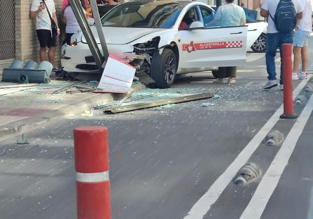 Estado en el que quedó el vehículo tras el siniestro.