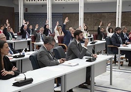 Diputados durante un Pleno de la Asamblea, en una imagen de archivo.