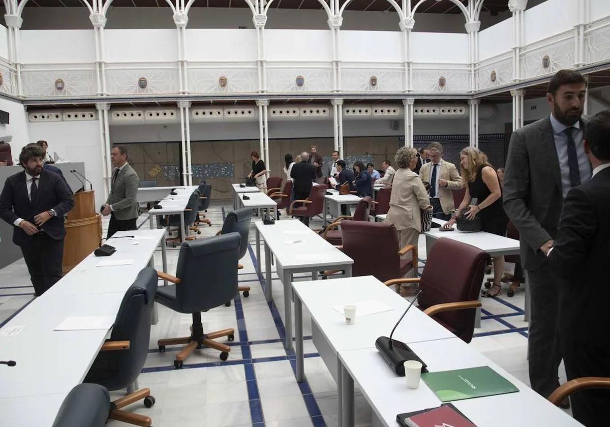 Pleno de la Asamblea Regional, en una imagen de archivo.