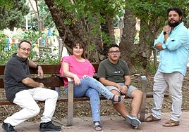 El psiquiatra Javier Álvarez, la psicóloga María Soledad Conesa y Daniel Arrimadas, ambos con TEA, y Pablo Rodríguez, en Murcia