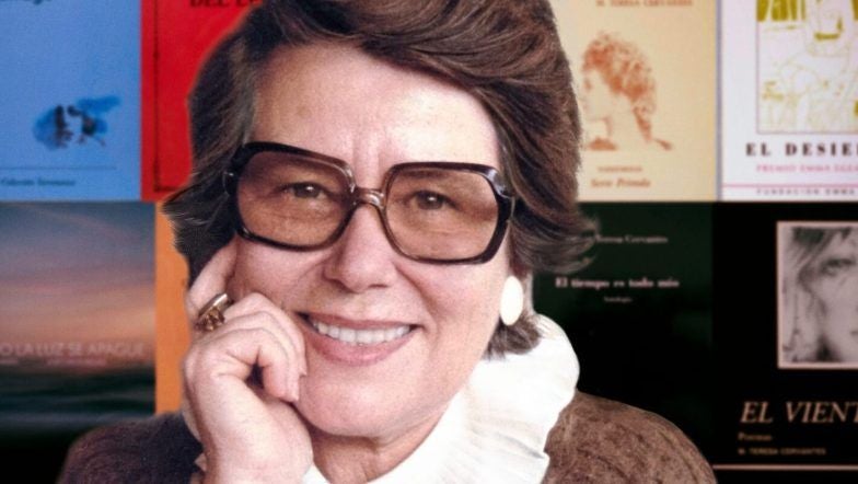 Cartel del documental 'La eternidad de las palabras', con una fotografía de Cervantes décadas atrás