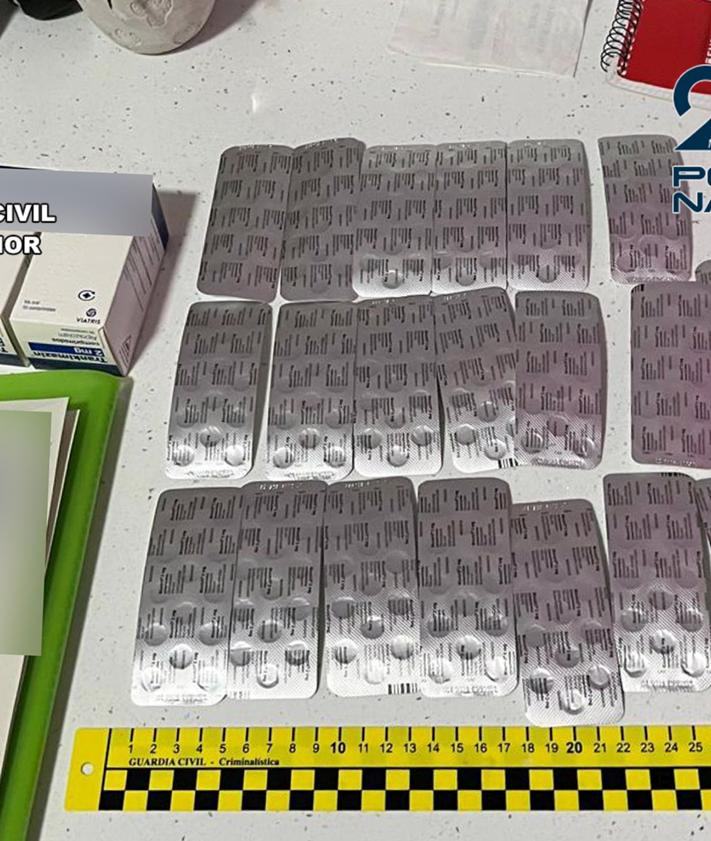 Imagen secundaria 2 - Efectos incautados por la Policía Nacional y la Benemérita.