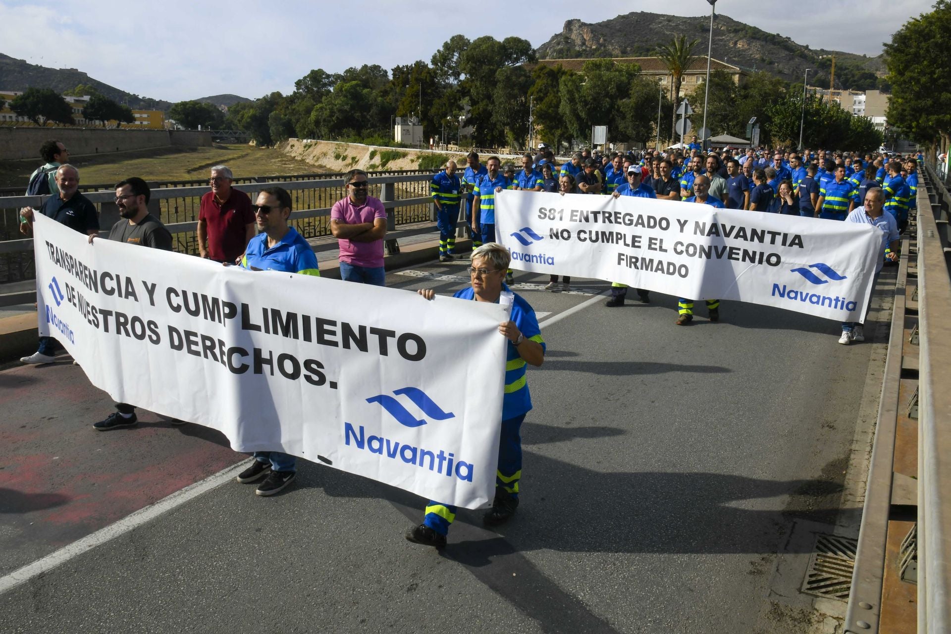 La protesta de los trabajadores de Navantia, en imágenes