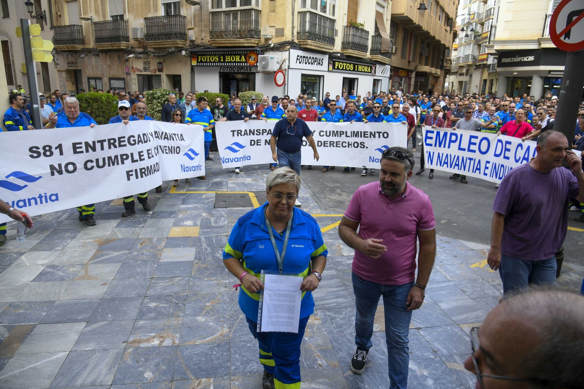 La protesta de los trabajadores de Navantia, en imágenes