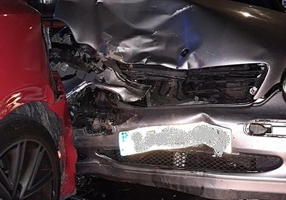 Accidente entre tres coches en Las Torres de Cotillas.