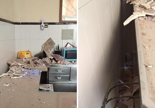 Desprendimientos en el casino de Espinardo.