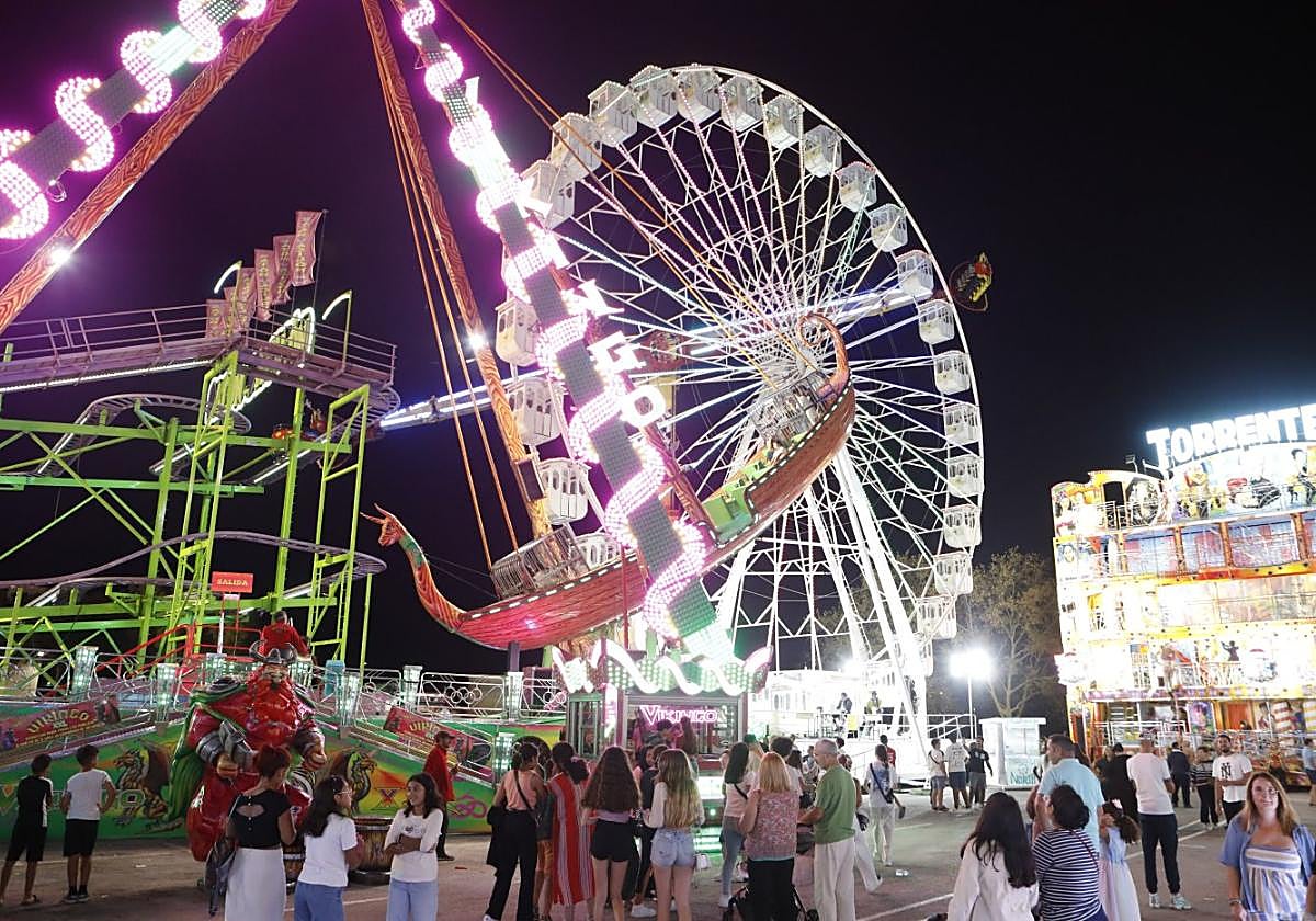Atracciones de la Feria de Lorca, en el Huerto de la Rueda.