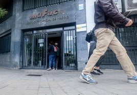 Fachada de un edificio de Muface, en Madri