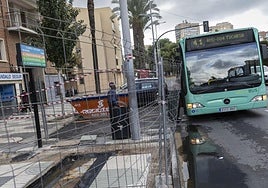 Imagen de archivo de las obras en las marquesinas.