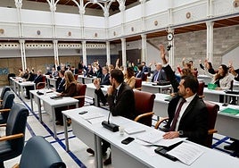 El Pleno en la Asamblea Regional, este martes.