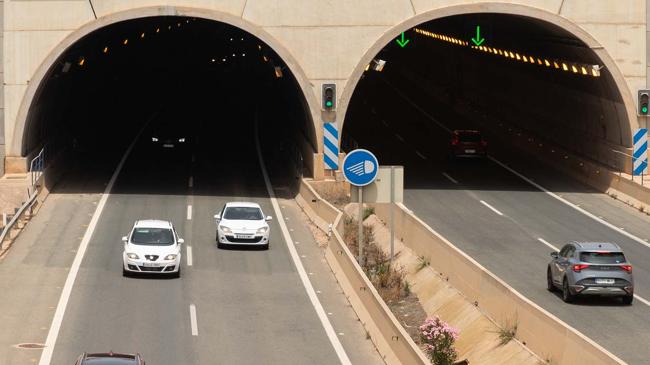 Imagen antes - El túnel de la AP7 a su paso por Pilar de la Horadada.