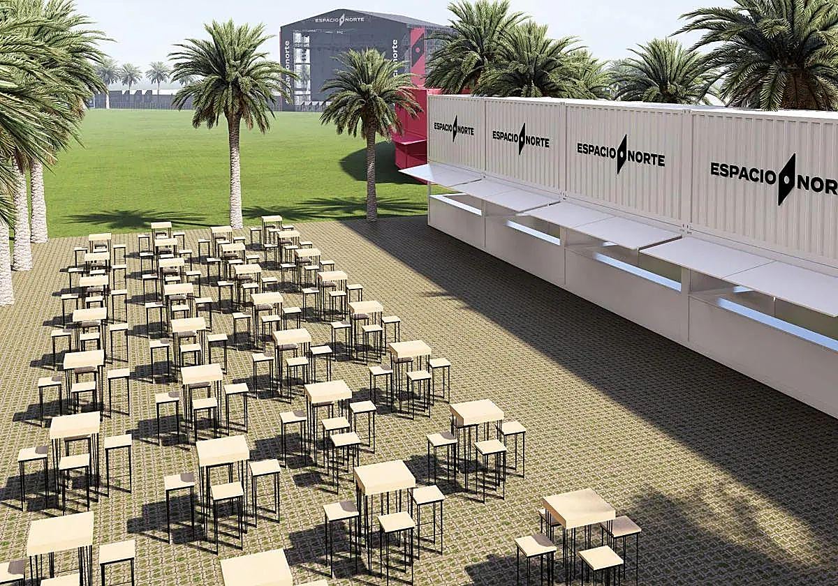 Recreación del espacio de conciertos.