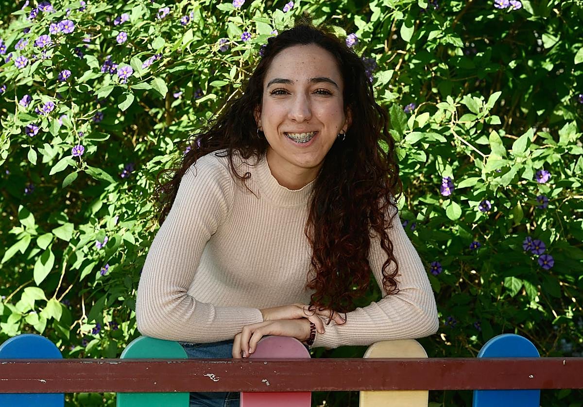 Elisa García, en un parque de Cabezo de Torres.