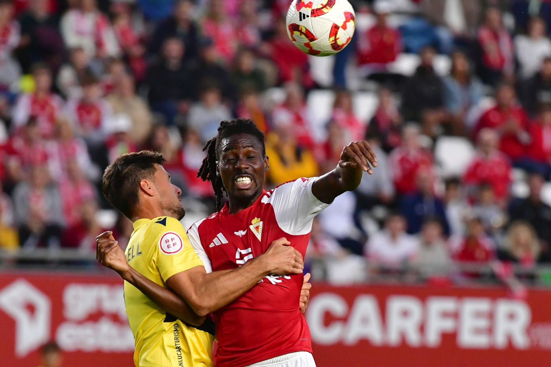 El empate del Real Murcia frente al Atlético Sanluqueño, en imágenes