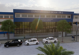 Recreación virtual del aspecto que tendrá el nuevo campus universitario de la UCAM en Madrid.