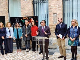 Acto de presentación de la programación de la Navidad de Murcia, este miércoles.
