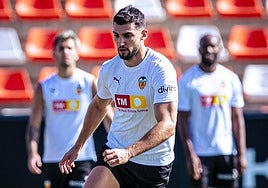 Rafa Mir, en un entrenamiento.