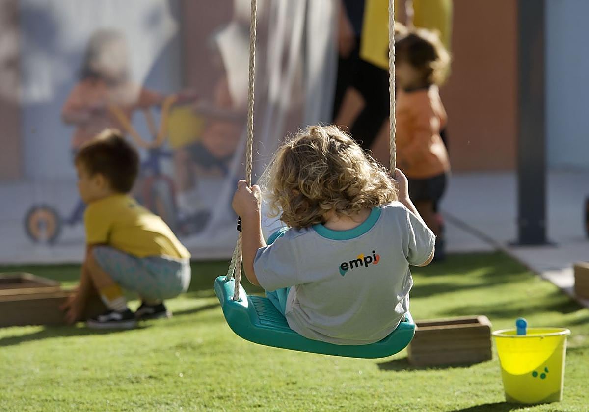 Alumnos de una guardería de Murcia, en una imagen de archivo.