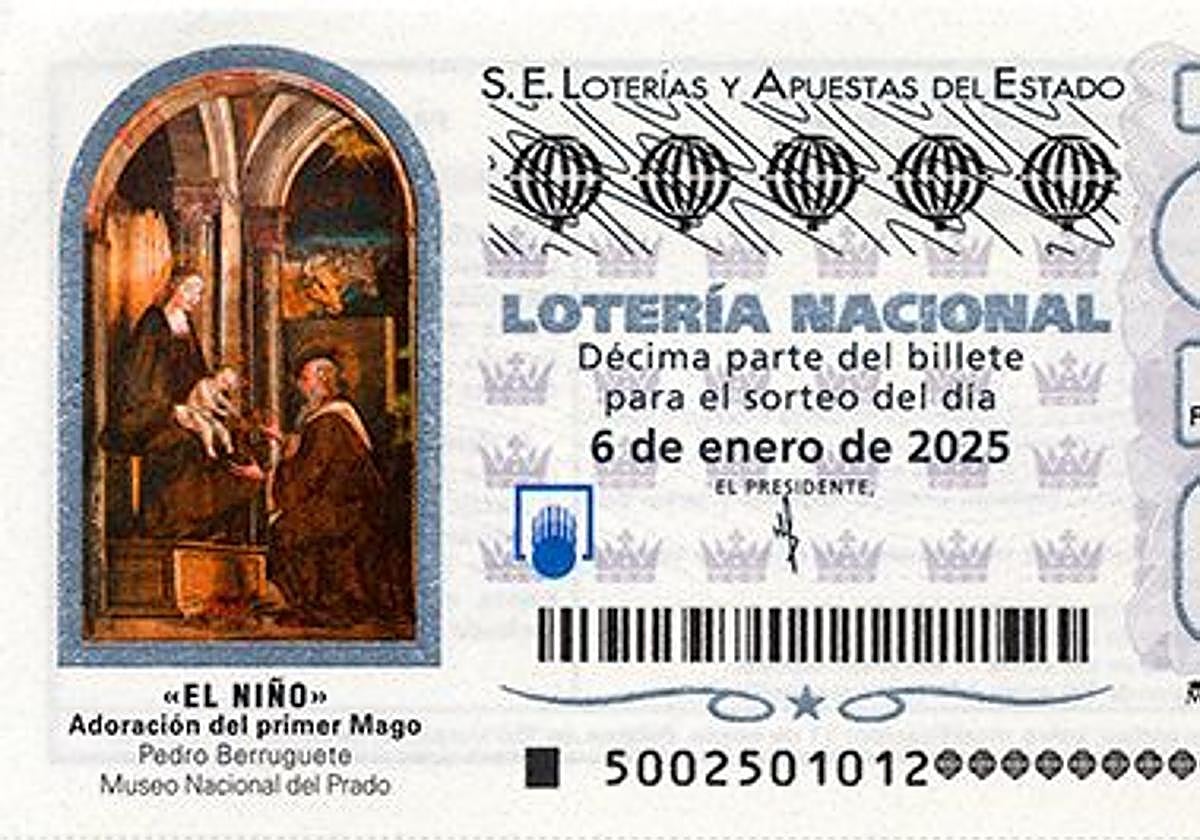 ¿Cuál es la imagen que llevan los décimos de la Lotería del Niño 2025?