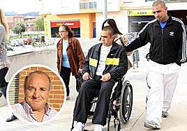 Sobre estas líneas, el empresario Valentín Sánchez. A la derecha, David Yepes, en silla de ruedas, en 2012.