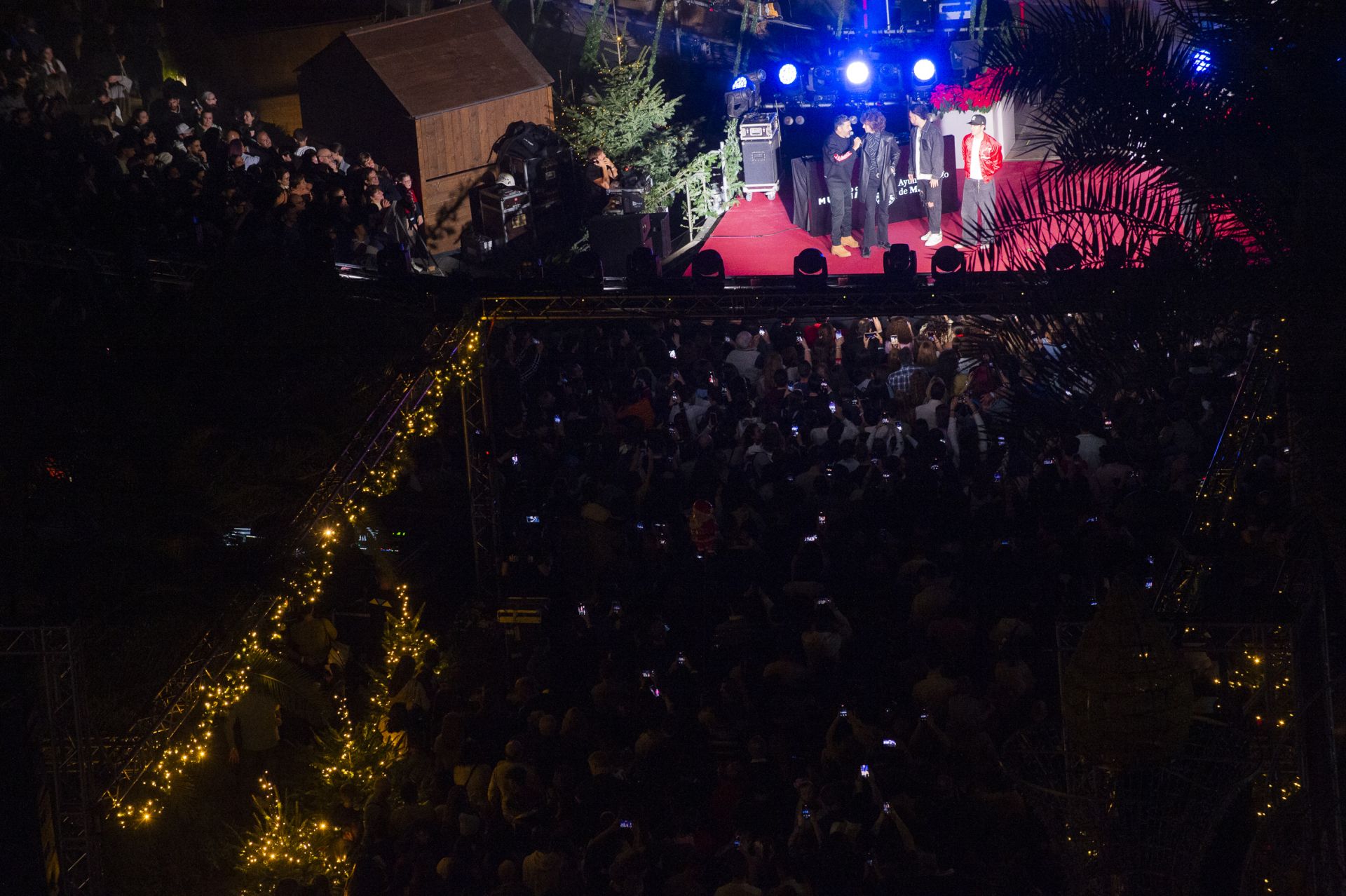 El encendido del Gran Árbol de Navidad de Murcia, en imágenes