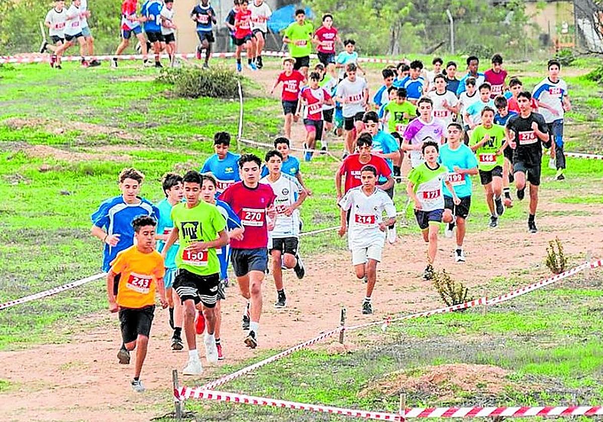 Un momento del cross escolar de Cartagena.