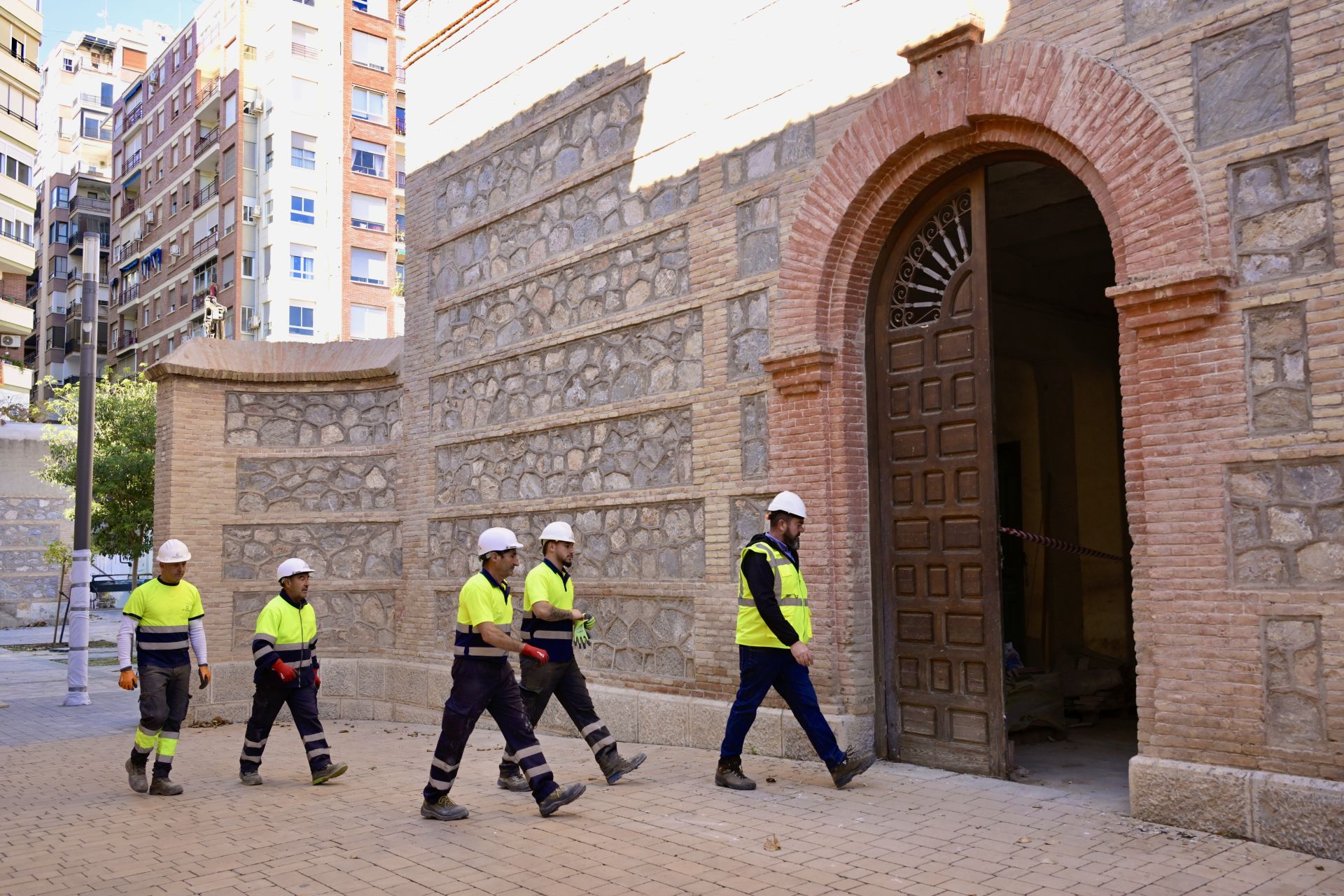 En imágenes, el regreso de las obras a la Cárcel Vieja de Murcia