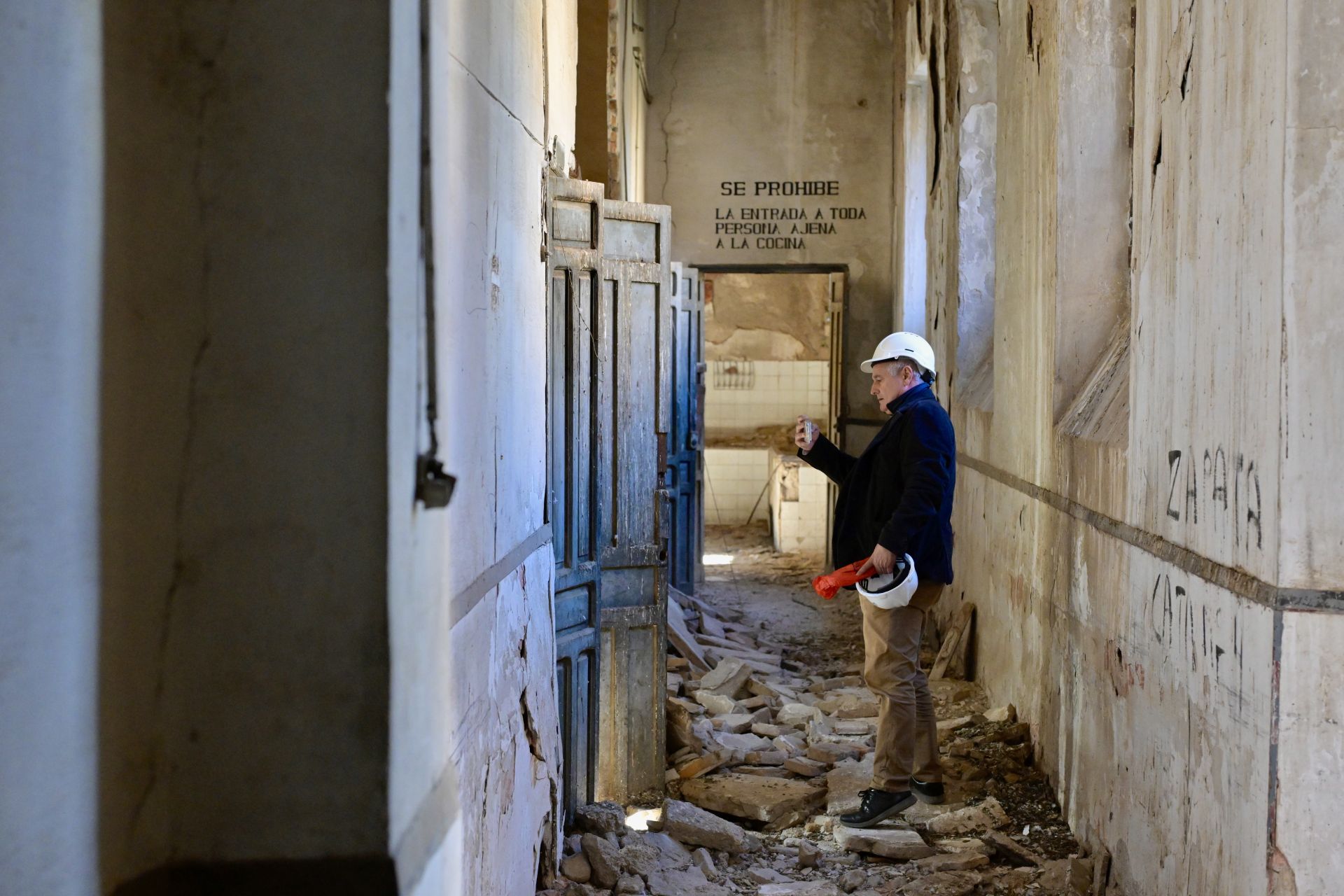 En imágenes, el regreso de las obras a la Cárcel Vieja de Murcia