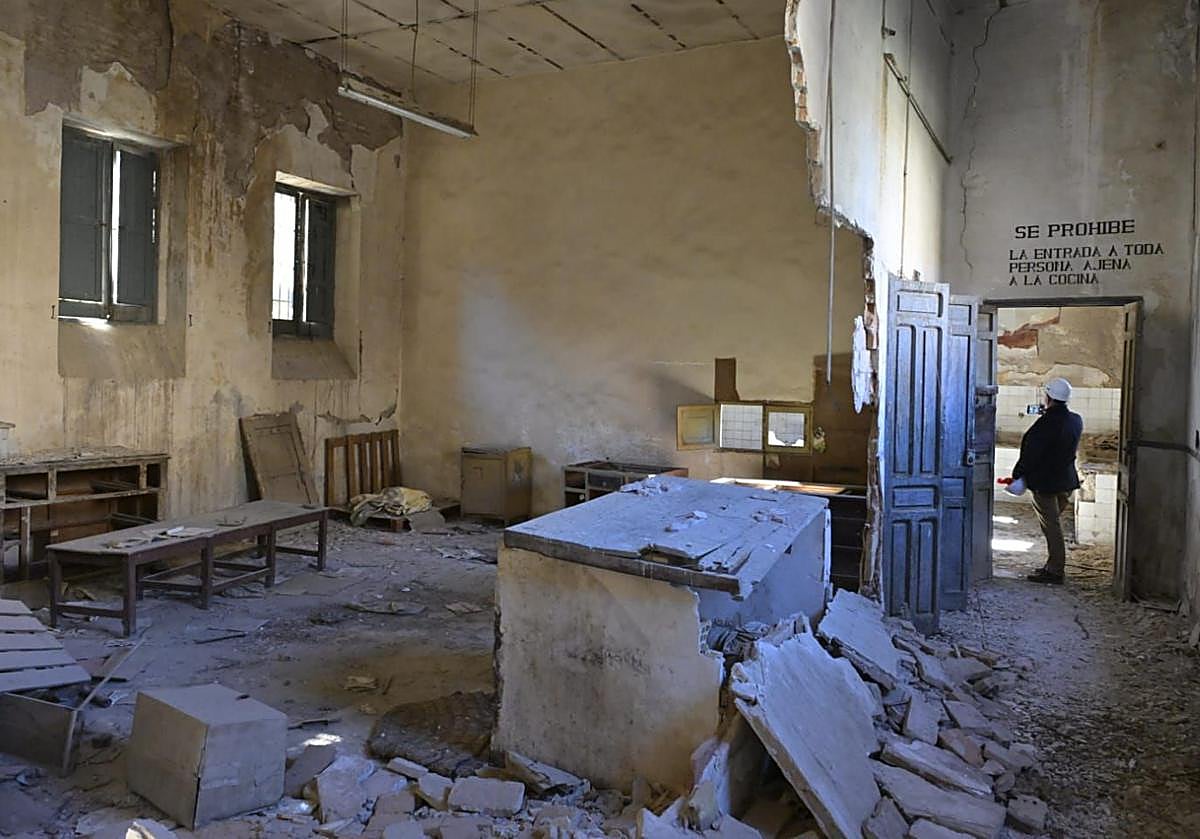 Interior de la Cárcel Vieja de Murcia, este martes.