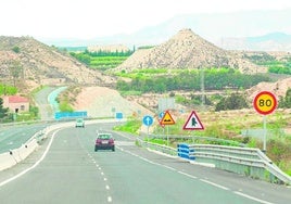 Vista de la RM-1, conocida como 'autovía del bancal', en una imagen de archivo.