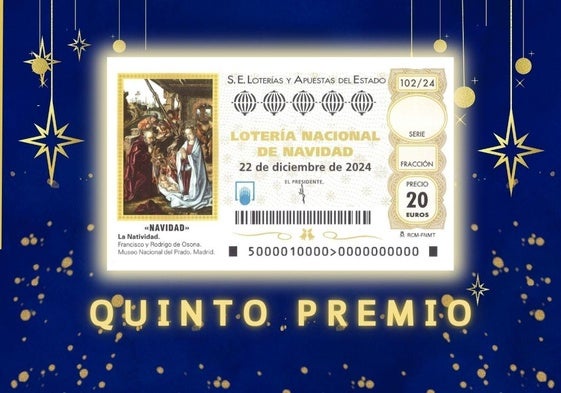 Ya se conoce el sexto quinto premio de la Lotería de Navidad.