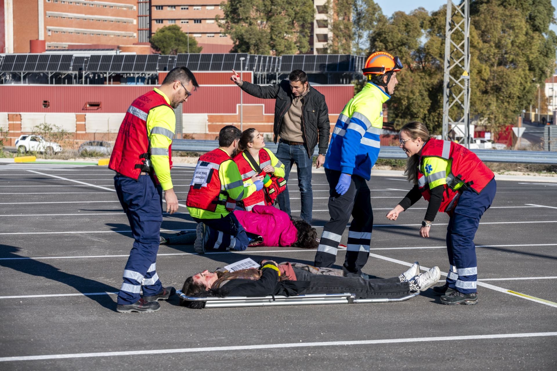 El simulacro de emergencia extrema de la UMU, en imágenes