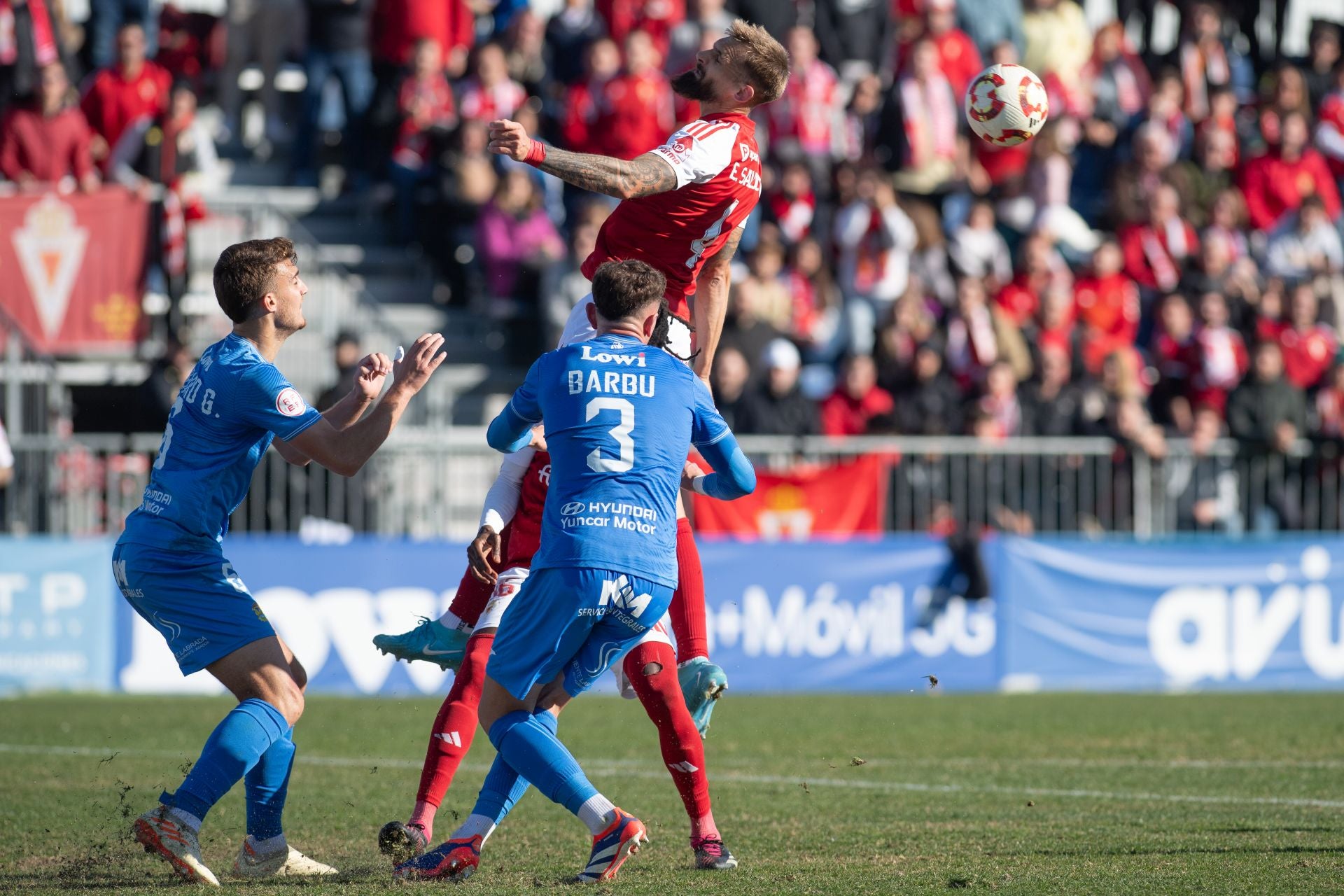 El empate del Real Murcia frente al Fuenlabrada, en imágenes