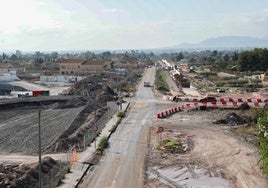 Obras de la línea entre Murcia y Almería, en una imagen de archivo.