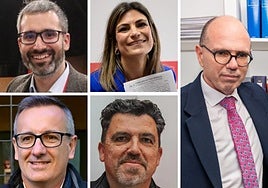 Francisco Lucas, Inmaculada Sánchez, Diego Conesa, José María Almela y Juan José González Amador