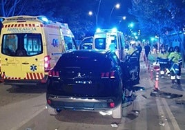 Imagen de uno de los vehículos implicados en el accidente de Lorca.