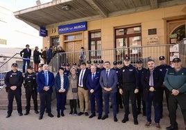 El concejal de Seguridad Ciudadana, Fulgencio Perona, en el acto del 35 aniversario de la creación del primer cuartel de pedanías de la Policía Local de Murcia.